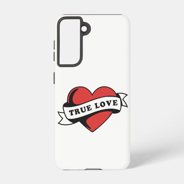 True Love Tattoo Heart | Classic Romance Design Samsung Galaxy S21 Case (Back)