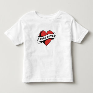 True Love Tattoo Heart Classic Romance Design Toddler T-Shirt