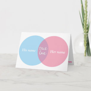 True Love Venn Diagram Holiday Card