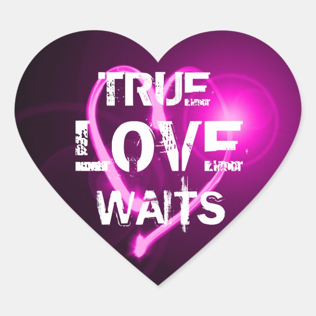 True Love Waits Heart Sticker (Front)