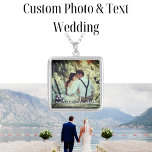 True Love Wedding Photo   Text necklace<br><div class="desc">Insert your favourite Wedding photo of the two of you. Add your names easily with the Edit tab.</div>