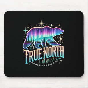 True North Bear Aurora Faith Trusting Jesus Summer Mouse Pad