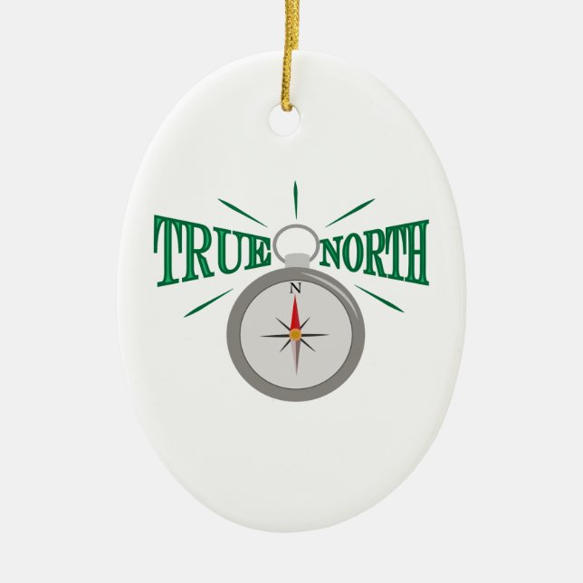 True North Ceramic Ornament (Front)