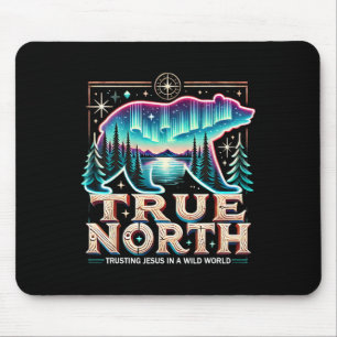 True North Comp Bear Christian Outdoor Faith Summe Mouse Pad