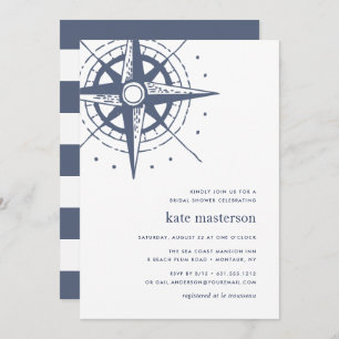 True North   Nautical Bridal Shower Invitation