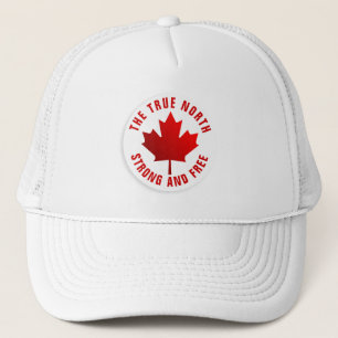 “True North Strong and Free” Maple Leaf Trucker Hat