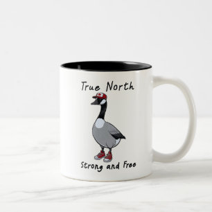 True North Strong And Free Two-Tone Coffee Mug