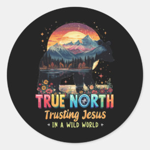 True North Trusting Jesus In A Wild World Vbs 2025 Classic Round Sticker