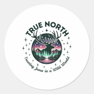 True-north Vbs 2025 Christian Trusting Jesus Wilde Classic Round Sticker