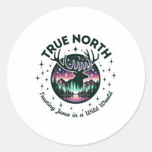 True-north Vbs 2025 Christian Trusting Jesus Wilde Classic Round Sticker