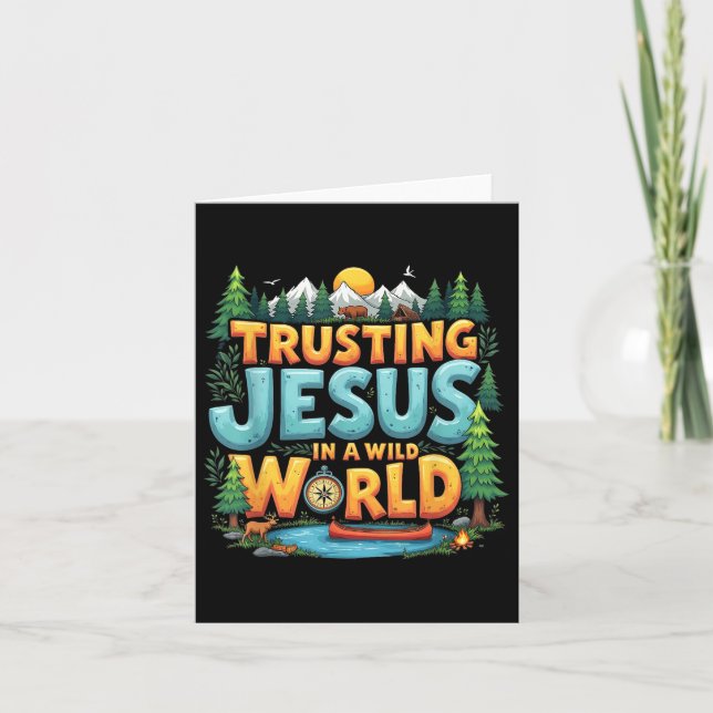 True North Vbs 2025 Trusting Jesus Camp Christian  Card (Front)