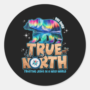 True North Vbs 2025 Trusting Jesus Wilderness Chri Classic Round Sticker
