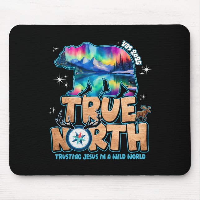 True North Vbs 2025 Trusting Jesus Wilderness Chri Mouse Pad (Front)