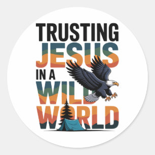 True North Vbs Trusting Jesus In A Wild World Summ Classic Round Sticker