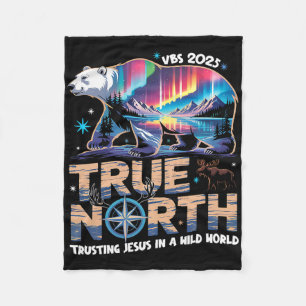 True North Vbs Trusting Jesus In A Wild World Summ Fleece Blanket