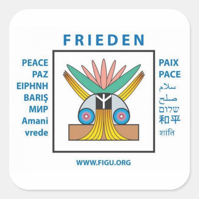 True Peace  Square Sticker (Front)