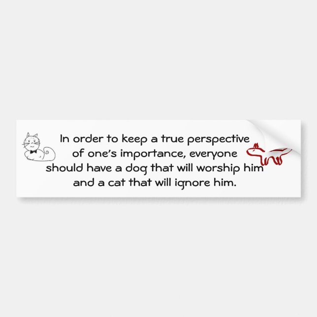 True perspective bumper sticker (Front)