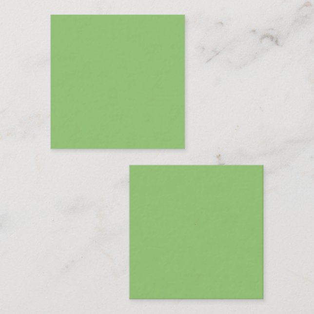 True Pistachio Green Square Business Card (Front/Back)