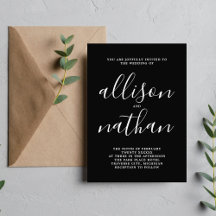 True Simplicity 1 Black Minimalist Wedding