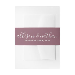 True Simplicity 1 Bride and Groom Dusk Wedding Invitation Belly Band