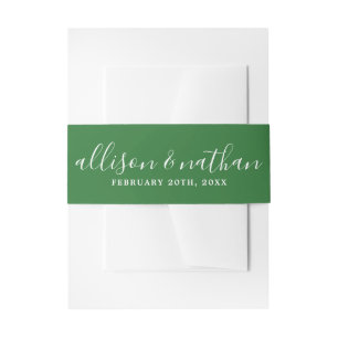 True Simplicity 1 Bride and Groom Meadow Wedding Invitation Belly Band
