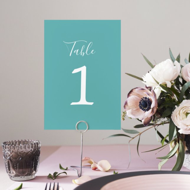 True Simplicity 1 Wedding Caribbean Table Number (Creator Uploaded)