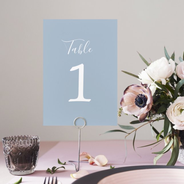 True Simplicity 1 Wedding Ice Blue Table Number (Creator Uploaded)