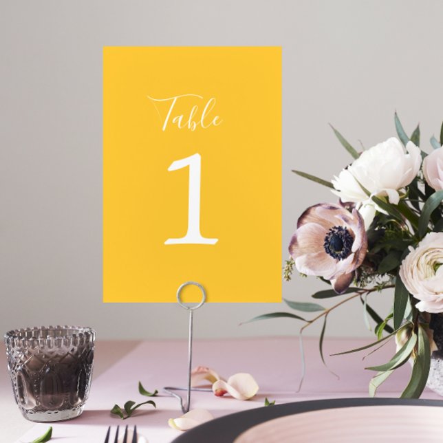 True Simplicity 1 Wedding Marigold Table Number (Creator Uploaded)