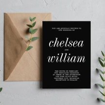 True Simplicity 2 Black Simple Minimalist Wedding
