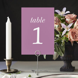 True Simplicity 2 Lavender Wedding Table Number