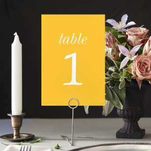 True Simplicity 2 Marigold Wedding Table Number