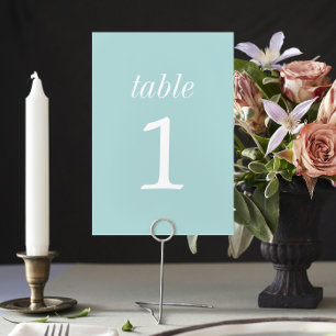True Simplicity 2 Ocean Mist Wedding Table Number