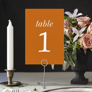 True Simplicity 2 Pumpkin Wedding Table Number