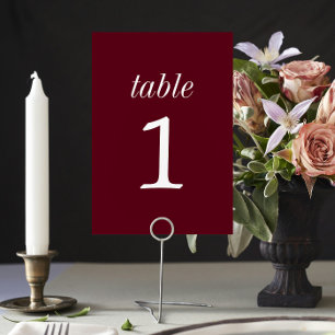 True Simplicity 2 Rosewood Wedding Table Number