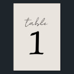 True Simplicity 3 Beige Wedding Table Number<br><div class="desc">These table numbers perfectly coordinate with the True Simplicity 3 Beige & Black collection. You can choose to have all the table numbers match in the same colour, or mix it up and choose a different coordinating colour for each table. Edit the number on your own to purchase, or contact...</div>