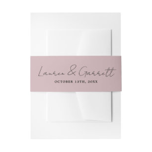 True Simplicity 3 Bride Groom Moonlight Wedding Invitation Belly Band