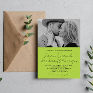 True Simplicity 3 Modern Spring Photo Wedding Invitation