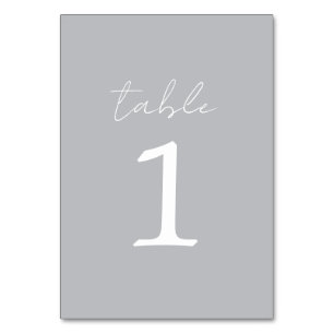 True Simplicity 3 Sterling Wedding Table Number