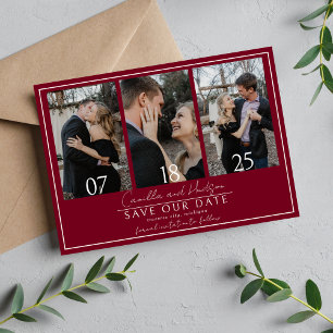 True Simplicity 4   Burgundy   Wedding Save The Date