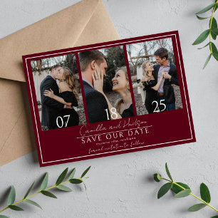 True Simplicity 4   Dark Burgundy   Wedding Save The Date