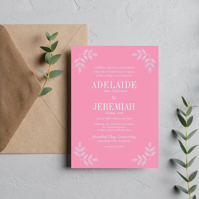 True Simplicity 6 Ballet Floral Wedding Invitation (Creator Uploaded)