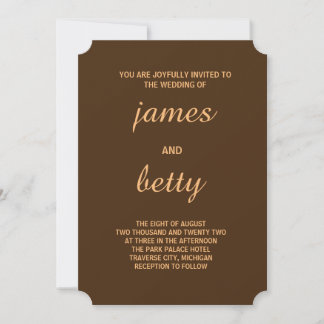 True Simplicity Minimalist Wedding Invitation