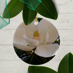 True Southern Magnolia Bloom Ceramic Tree Decoration
