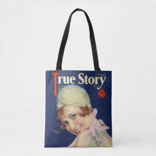 True Story August 1929 Tote Bag features Fay Marbe