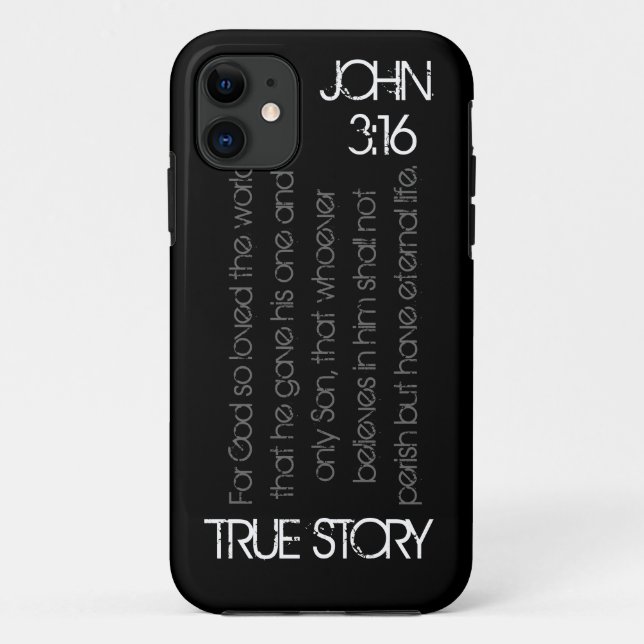 True Story bible verse John 3:16 iPhone 5 case (Back)