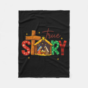 True Story Christian Christmas Family Pajamas Pjs  Fleece Blanket