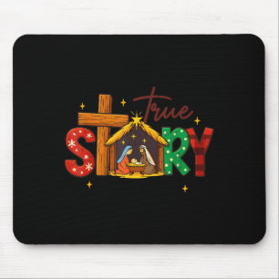 True Story Christian Christmas Family Pajamas Pjs  Mouse Pad