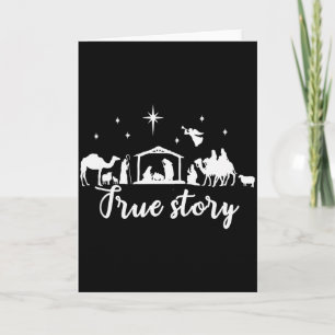 True Story Christmas Gift Religious Nativity Scene Card