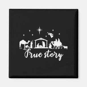 True Story Christmas Gift Religious Nativity Scene Magnet