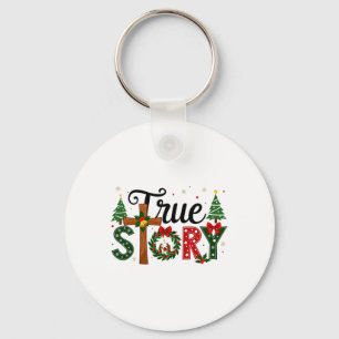 True Story Christmas Nativity Scene Jesus Christia Key Ring
